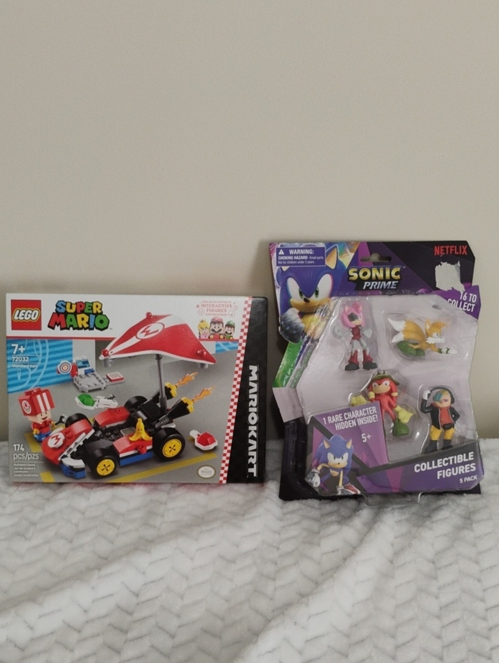 LEGO Super Mario Red Mario Kart Building Set + Sonic Prime Collectible Figures